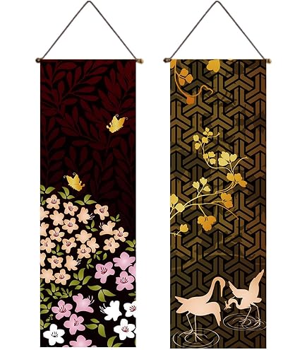 Amazon.co.jp: next.design タペストリー 掛け軸 紅葉 もみじ いちょう